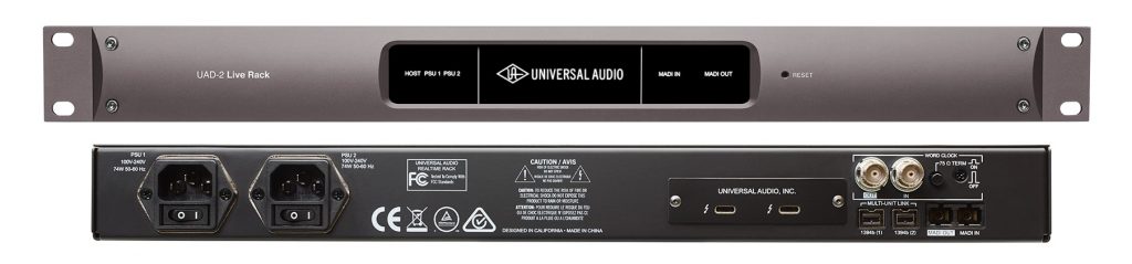 Universal Audio（通用音频）发布 UAD-2 Live Rack（UAD-2现场机架）