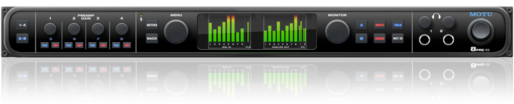 MOTU 发布最新带有八麦克风预置的音频接口8pre-es