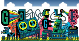 Google涂鸦今天纪念著名的电子音乐工作室成立66周年