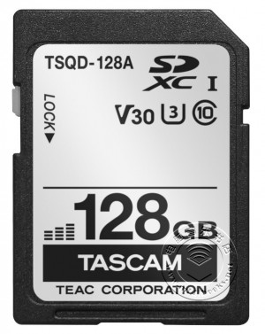 Tascam 发布专为音频录制而优化的超高速SD卡 TSQD-128A