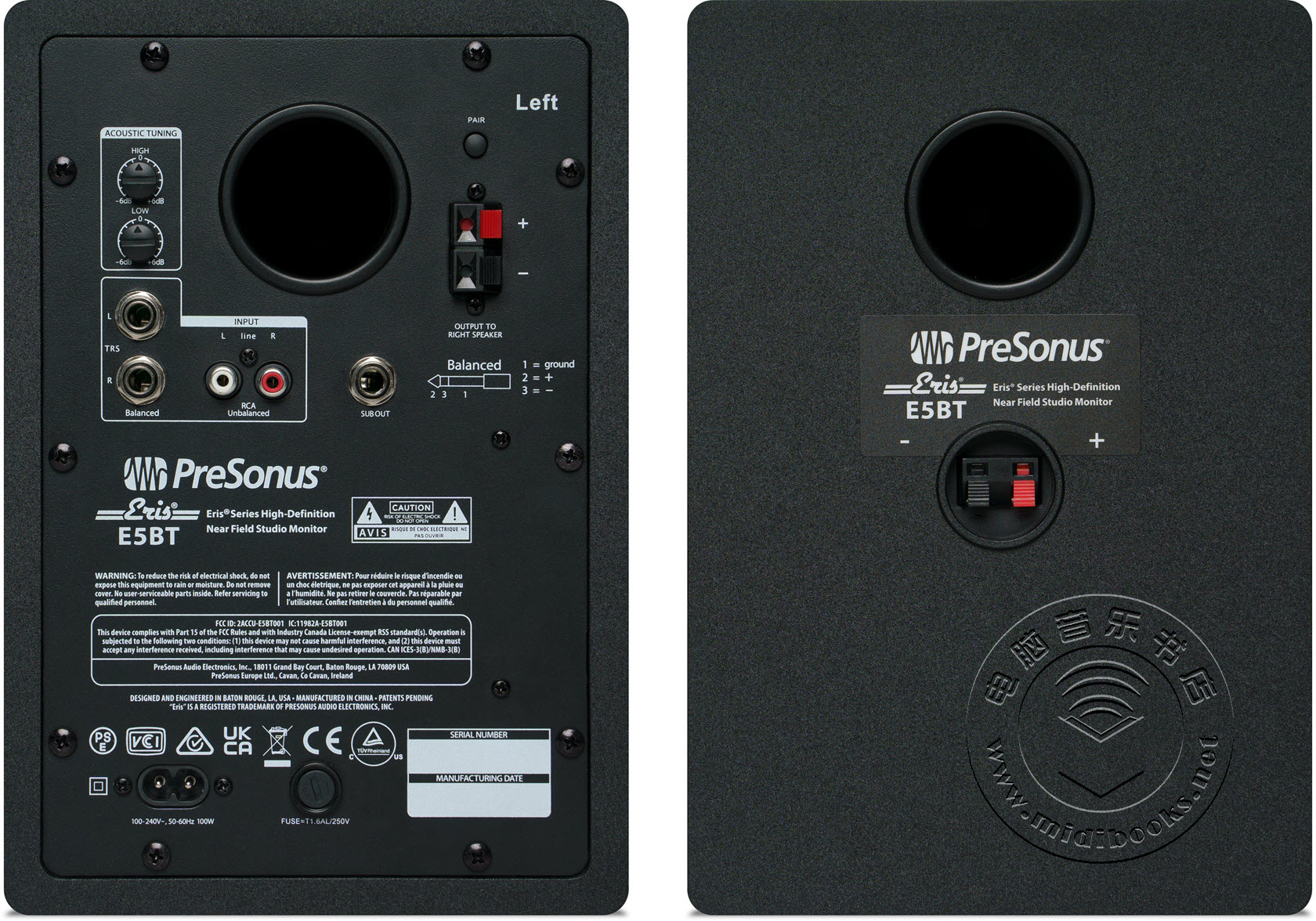 PreSonus发布Eris E5 BT有源媒体参考级监听音箱，带有蓝牙功能