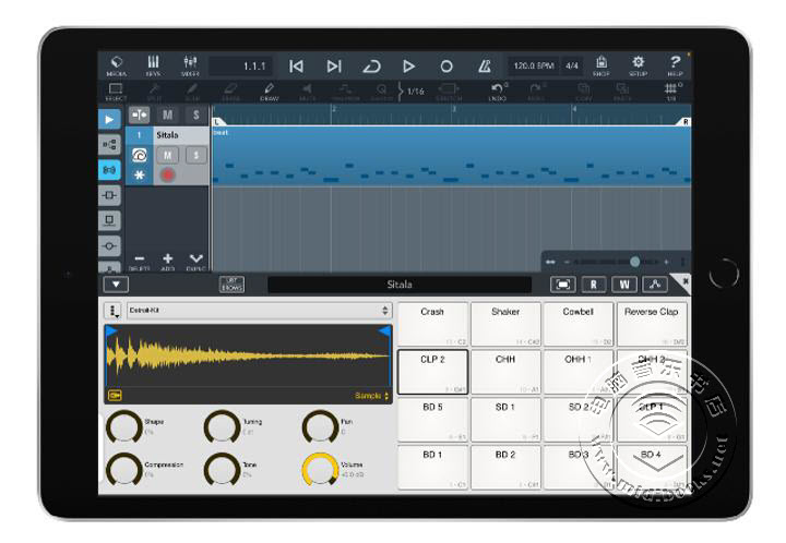 Decomposer 发布可用在iPad和iPhone上带有16个音垫的鼓采样器 Sitala